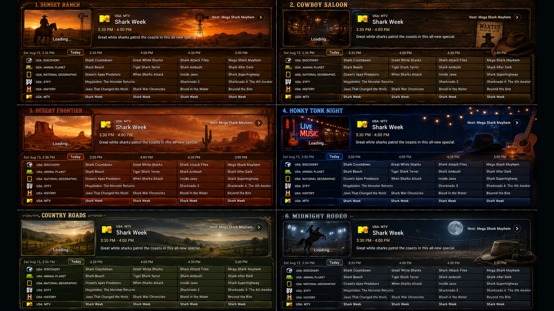 Western-themed Other Mates guide styles